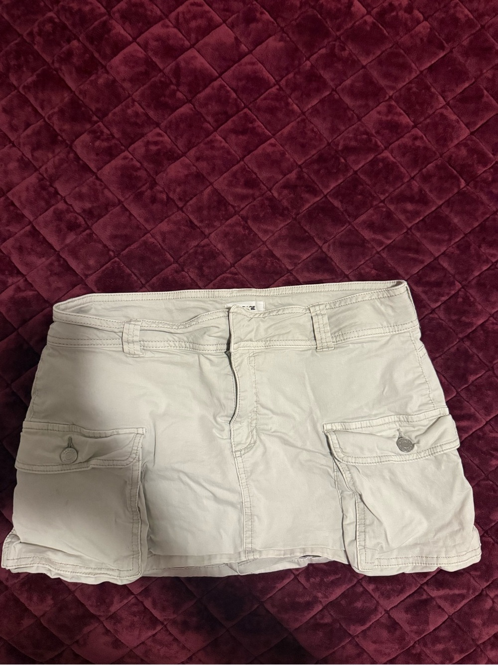 Garage Beige Cargo Skort Shorts